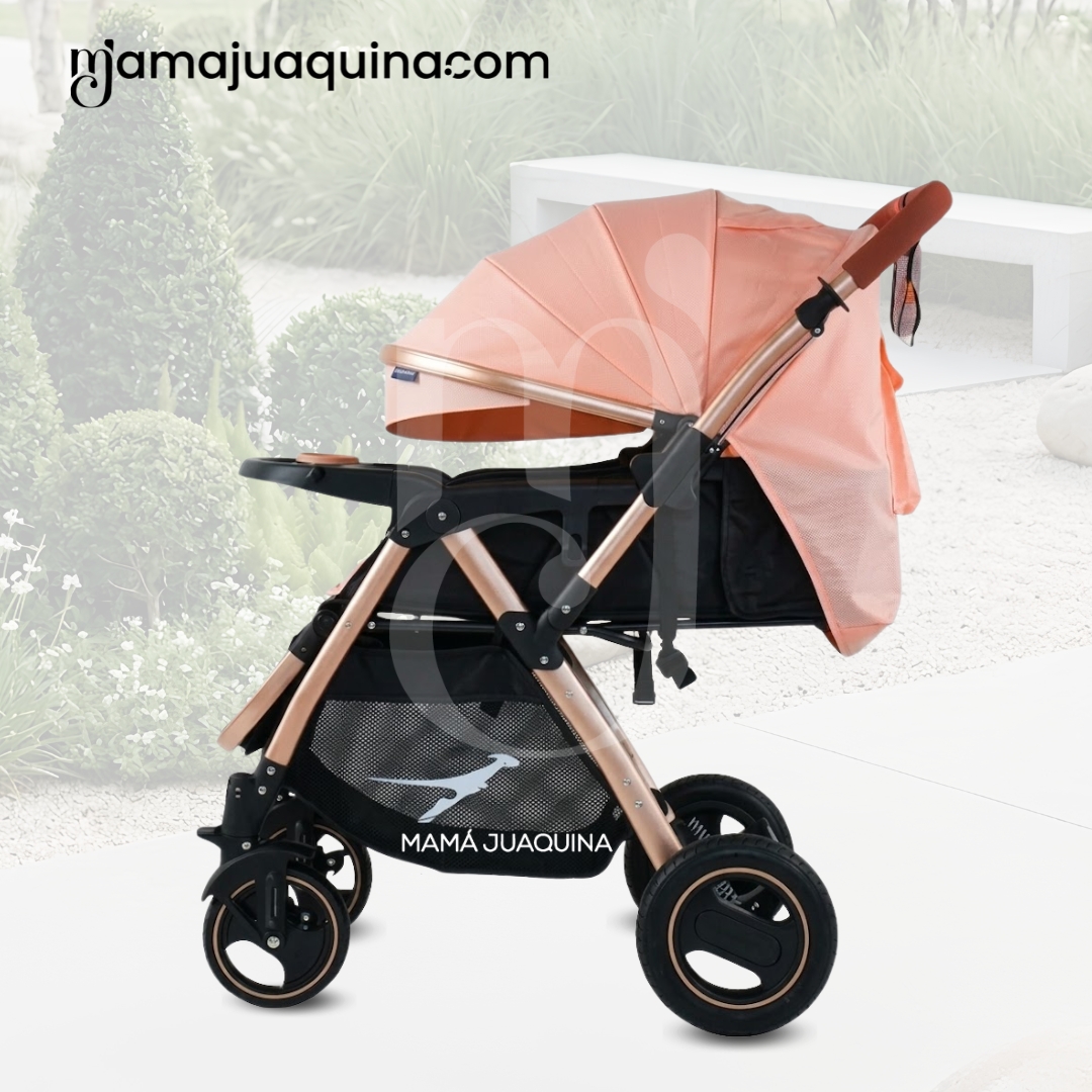 COCHE CUNA DE LUJO «RUNNER TRAVEL» ROSADO - 3
