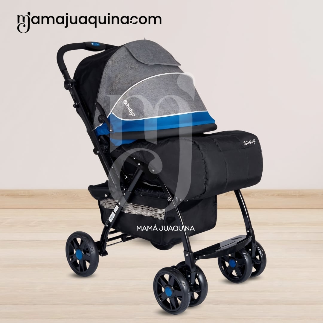 COCHE CUNA TRAVEL SYSTEM EBABY «BRAVIAR NEW»  AZUL - 4