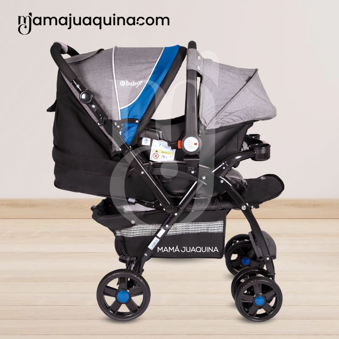 COCHE CUNA TRAVEL SYSTEM EBABY «BRAVIAR NEW»  AZUL - 7