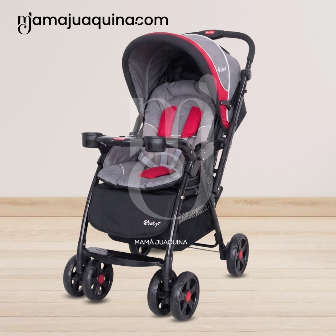 COCHE CUNA EBABY BRAVIAR NEW TRAVEL SYSTEM ROJO - 3