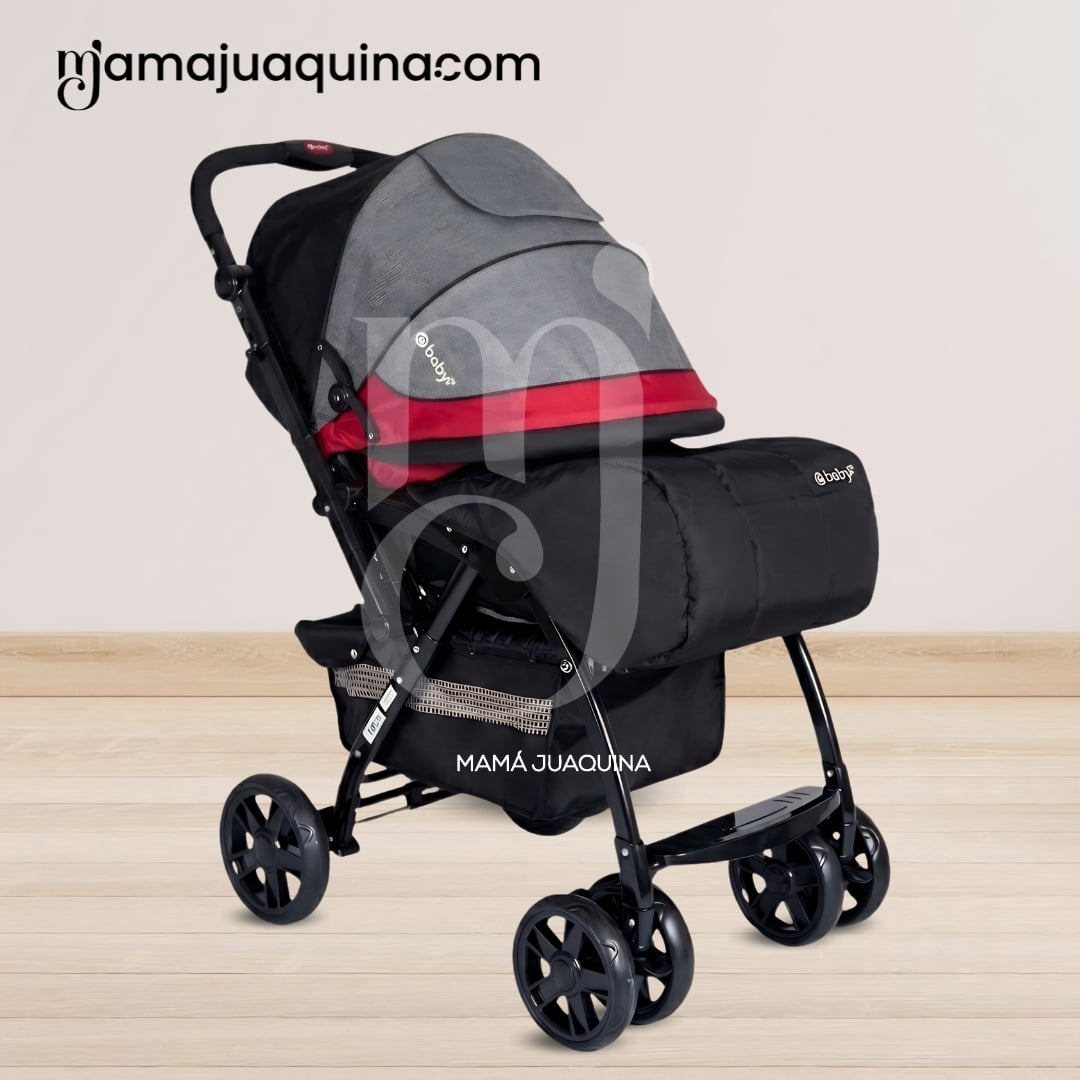 COCHE CUNA EBABY BRAVIAR NEW TRAVEL SYSTEM ROJO - 4