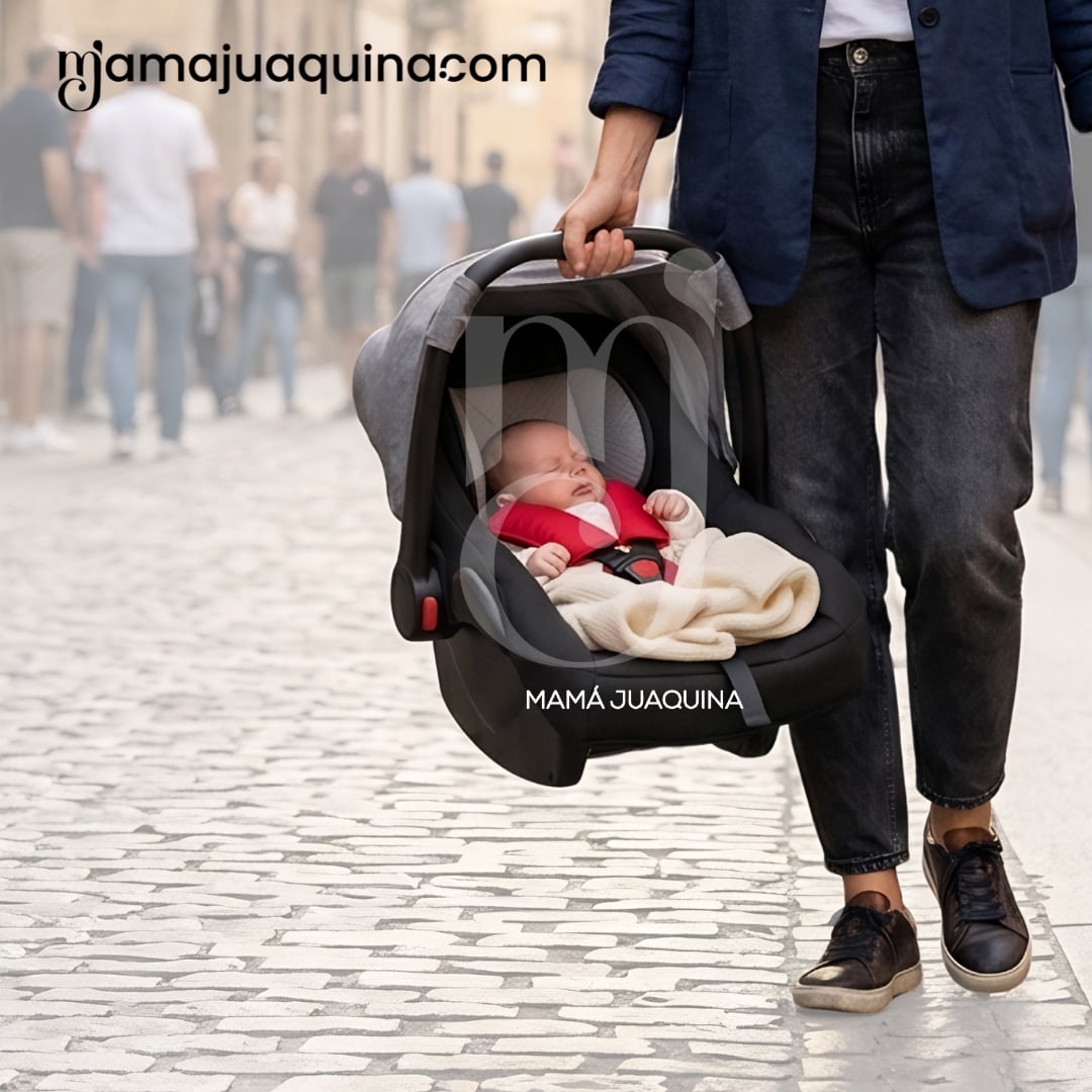 COCHE CUNA EBABY BRAVIAR NEW TRAVEL SYSTEM ROJO - 5