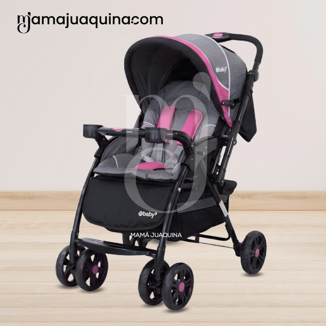 COCHE CUNA EBABY BRAVIAR NEW TRAVEL SYSTEM ROSADO - 3