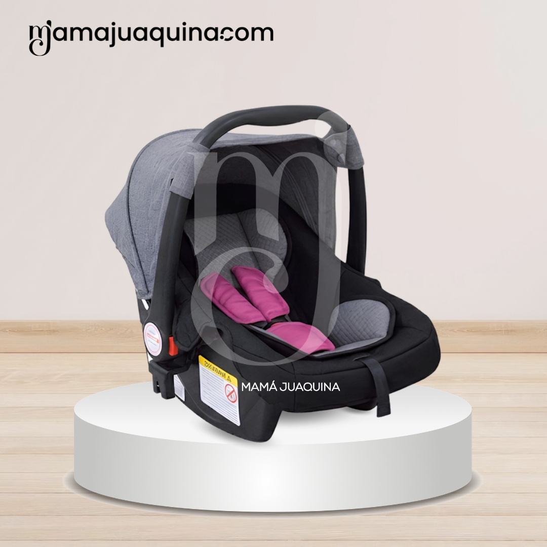 COCHE CUNA EBABY BRAVIAR NEW TRAVEL SYSTEM ROSADO - 6