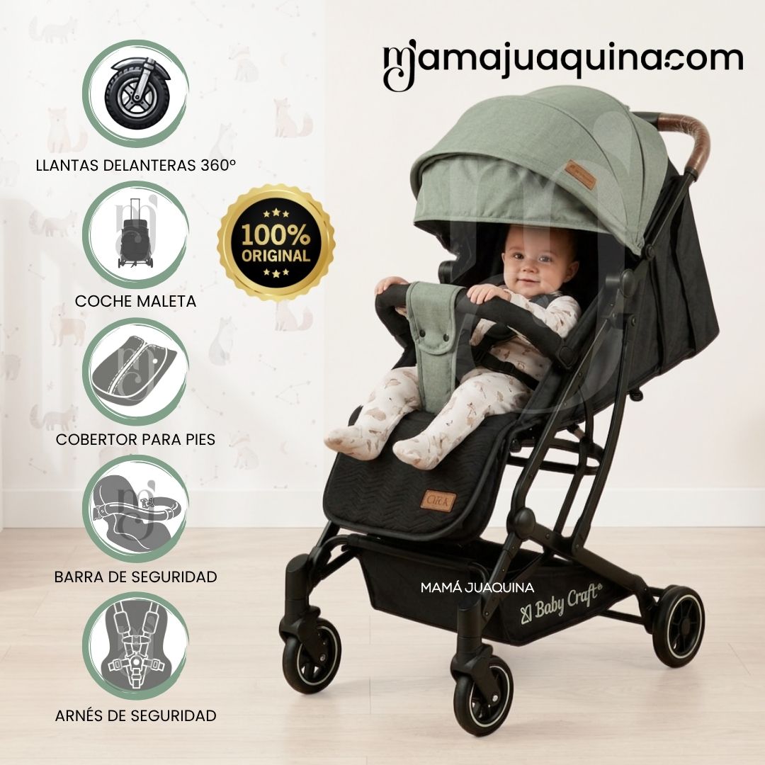 COCHE PASEO BABY HAPPY CLICK GRIS MALETA - 2