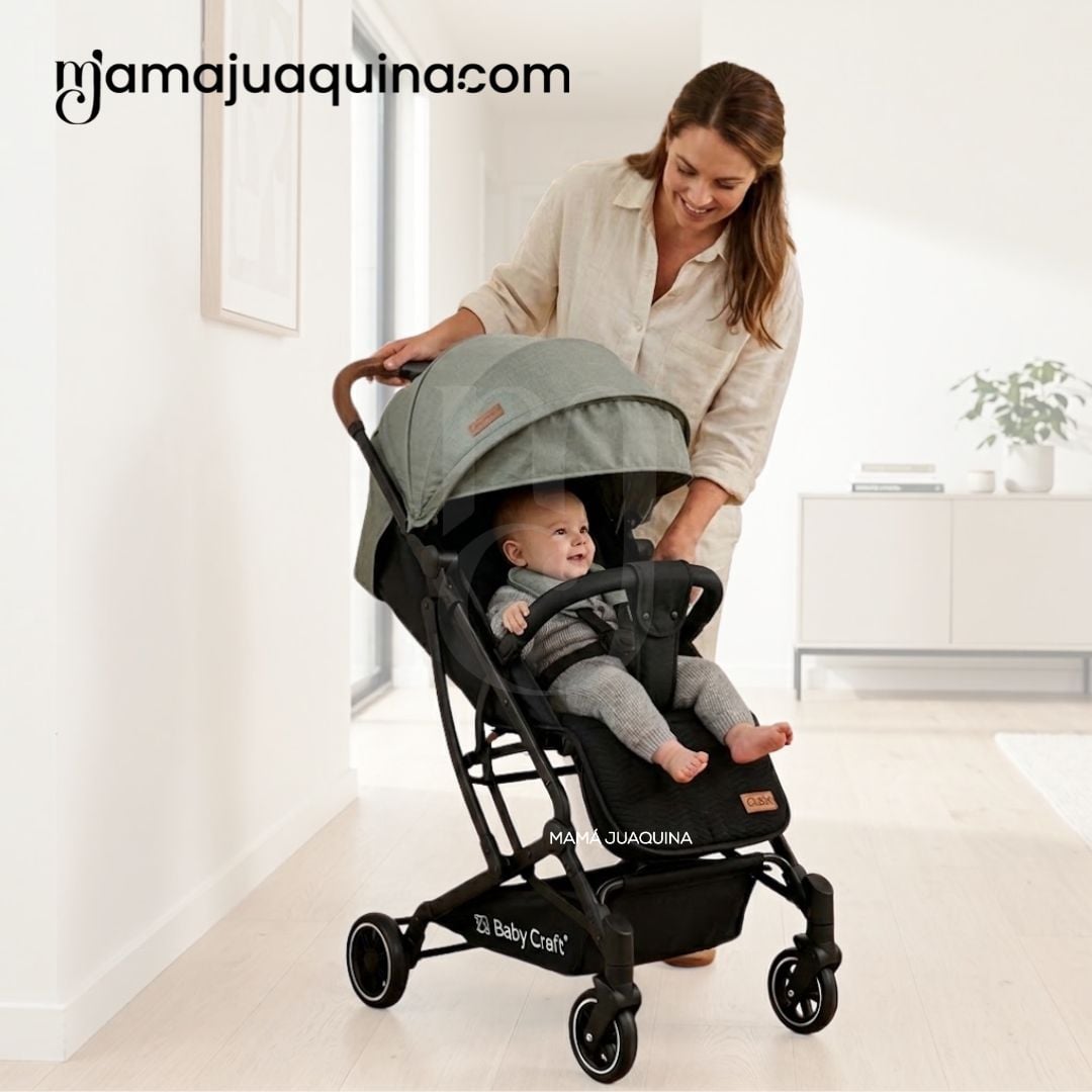 COCHE PASEO BABY HAPPY CLICK GRIS MALETA - 3