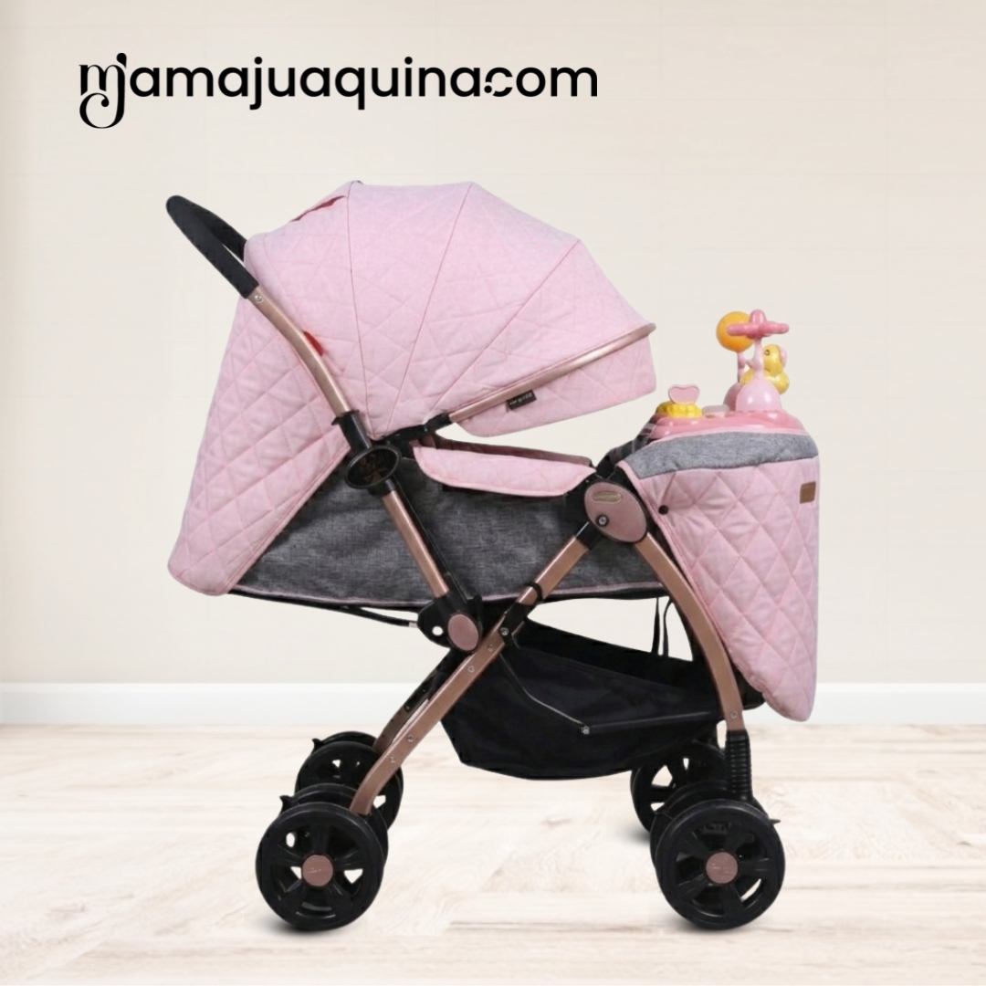 COCHE CUNA CONFORT KIDS SUMMER DREAM MUSICAL LUJO EDICIÓN LIMITADA ROSADO BEBÉ - 6