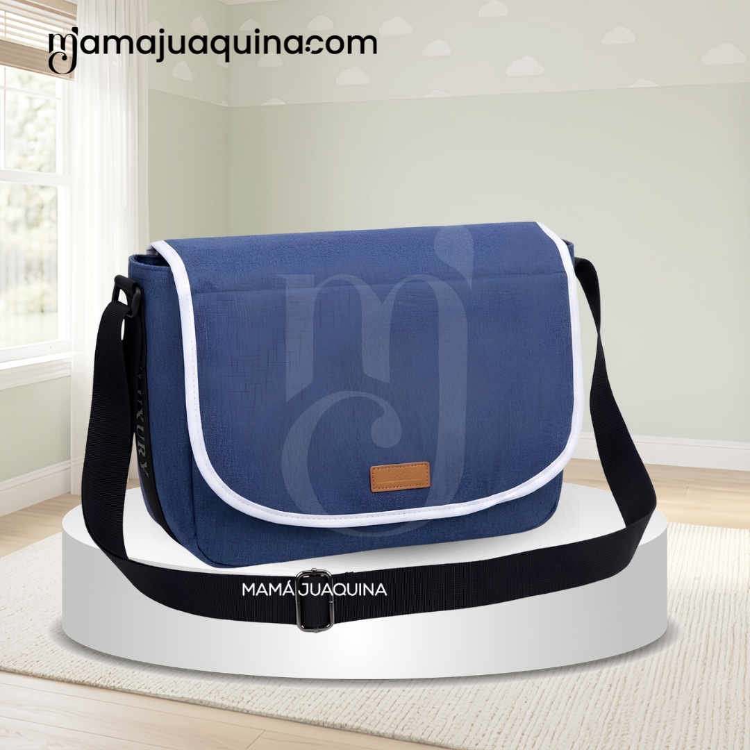 COCHE CUNA DE LUJO «BARCELONA» CON BOLSO PAÑALERO AZUL - 5