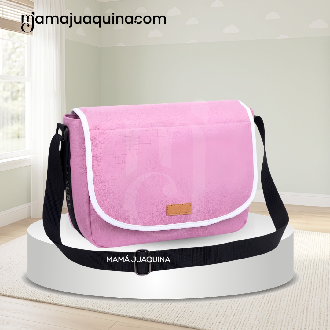 COCHE CUNA DE LUJO «BARCELONA» CON BOLSO PAÑALERO ROSADO - 5