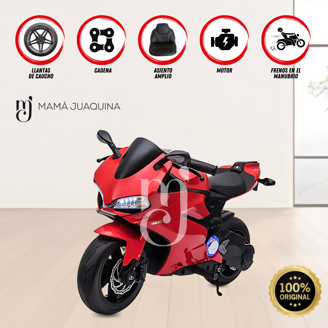 MOTO A BATERÍA PARA NIÑOS «DUCATI DIAVE» LICENCED ROJO - 1