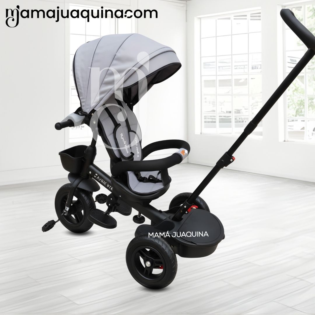 TRICICLO KIDS CUTE AVENTURE GRIS GUIADOR - 5