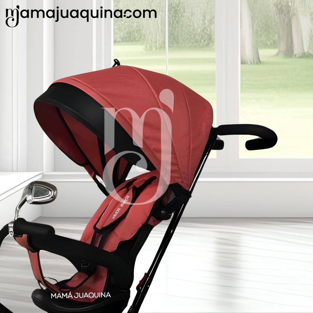 TRICICLO KIDS BABY BLISS BORGOÑA GUIADOR - 5