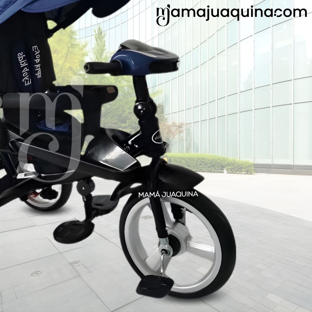 TRICICLO KIDS PEDAL BABY AZUL GUIADOR - 5
