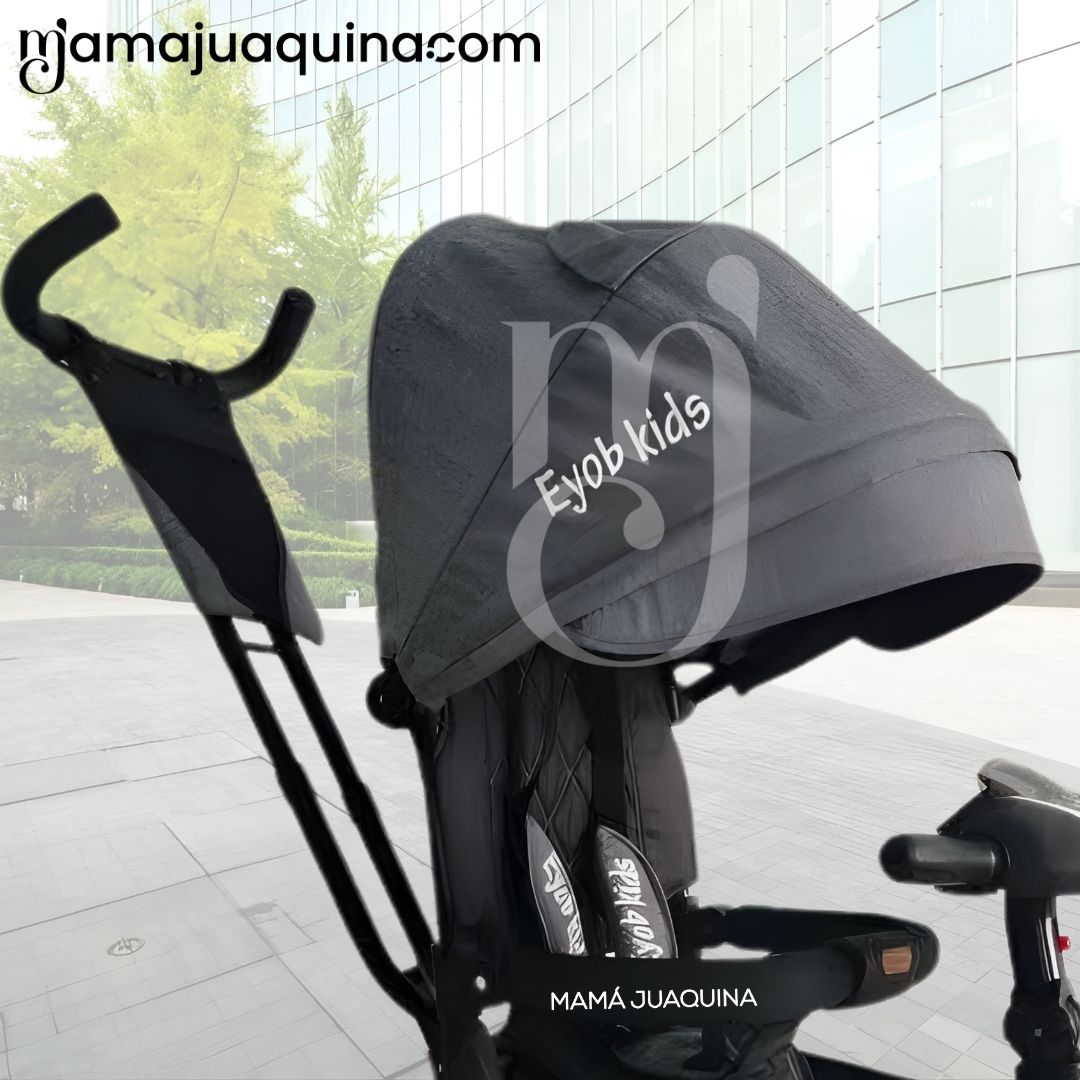 TRICICLO KIDS PEDAL BABY GRIS GUIADOR - 5