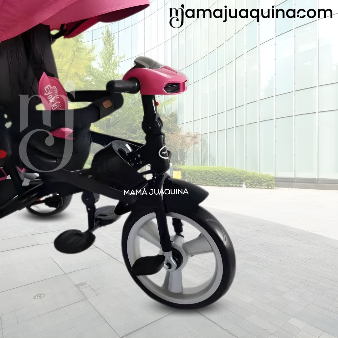 TRICICLO KIDS PEDAL BABY ROSADO GUIADOR - 5