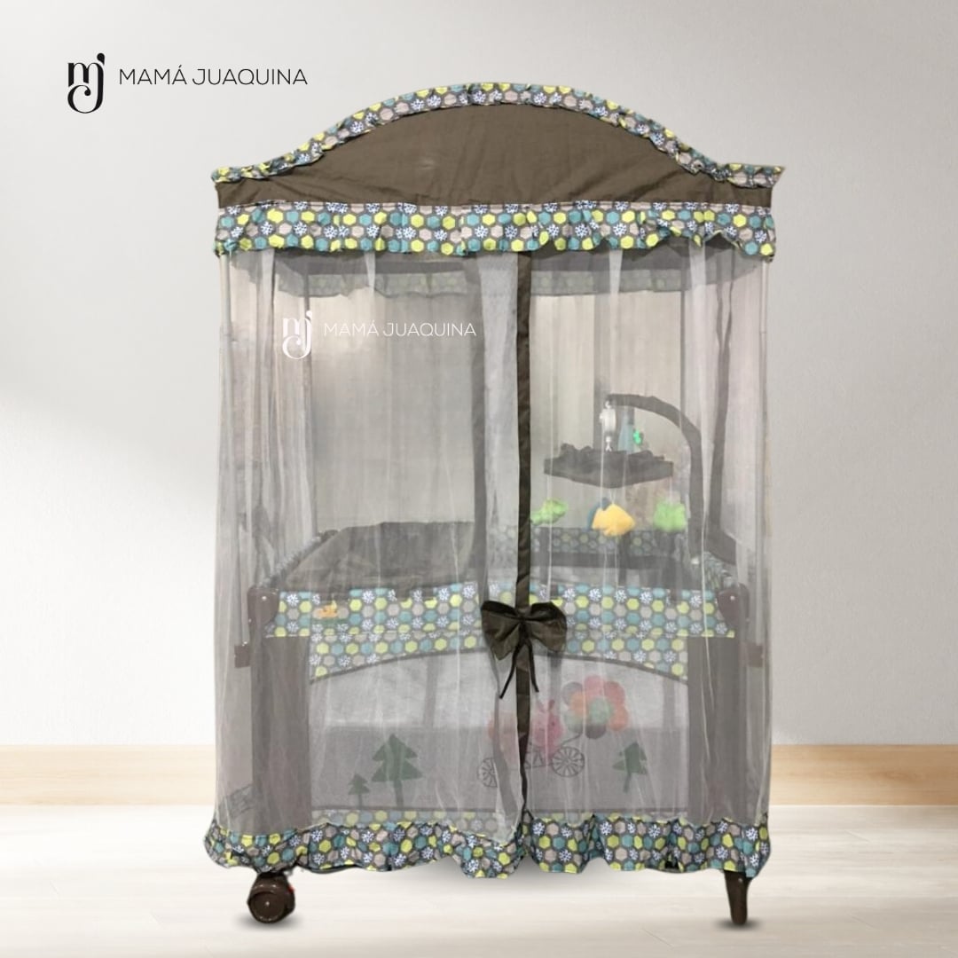 CUNA CORRAL KINGDOM MAJESTIC ARABIC ALUMINIO CAFÉ CLARO 2 EN 1 - 3