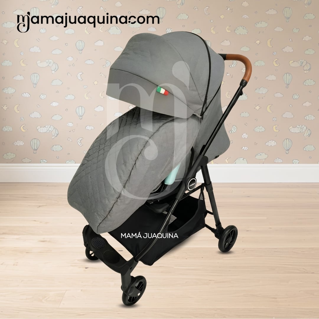 COCHE CUNA BABY FELICI AMORE LUJO GRIS - 4