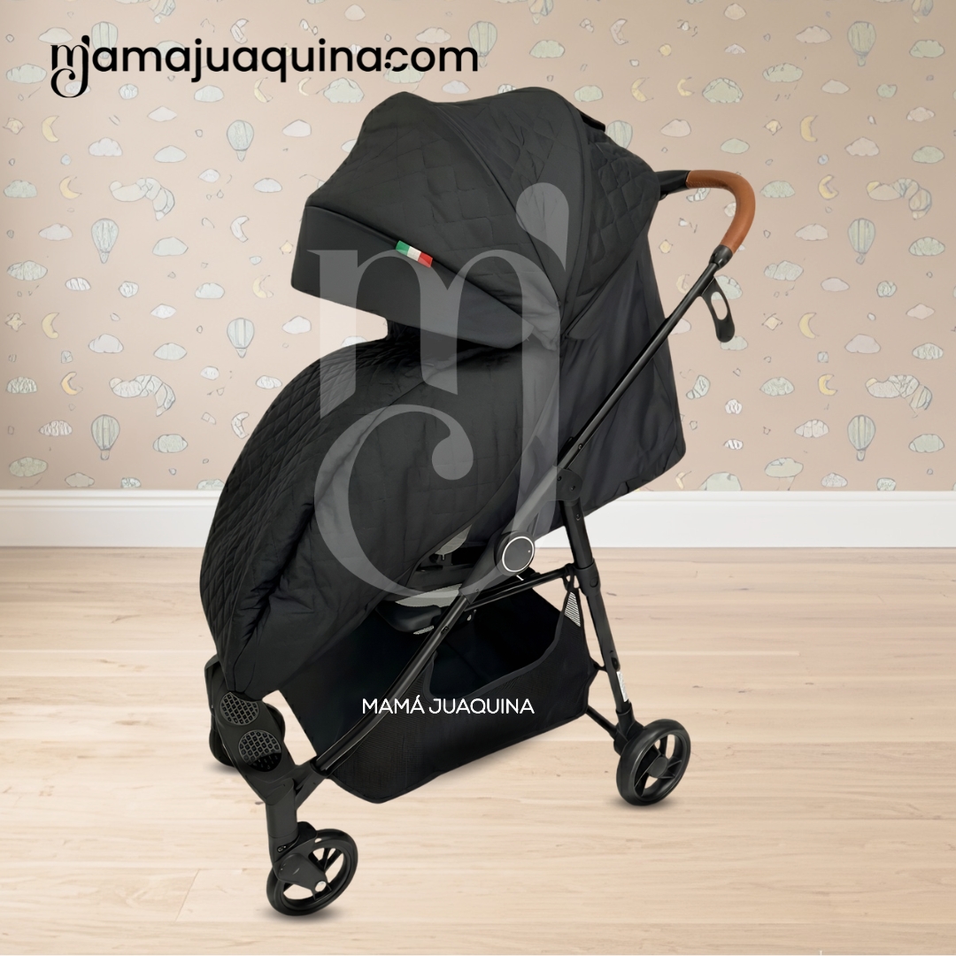 COCHE CUNA BABY FELICI AMORE LUJO NEGRO - 4