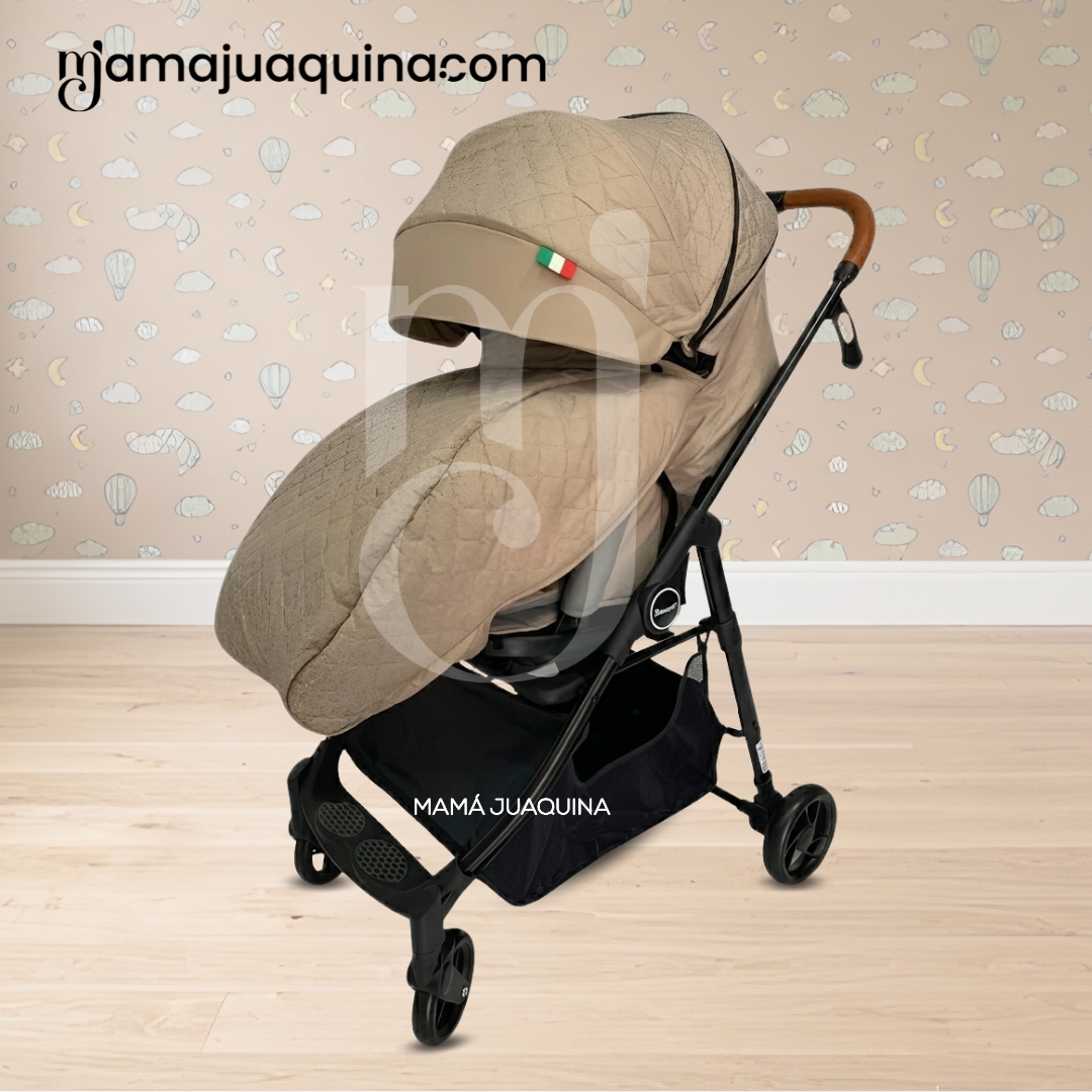 COCHE CUNA BABY FELICI AMORE LUJO BEIGE - 4