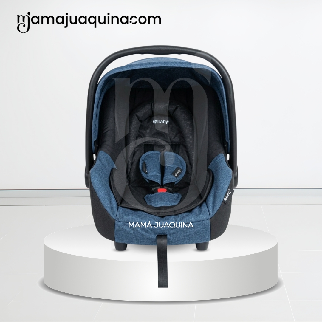COCHE PASEO EBABY CAZZU AZUL CON PORTA BEBÉ - 5