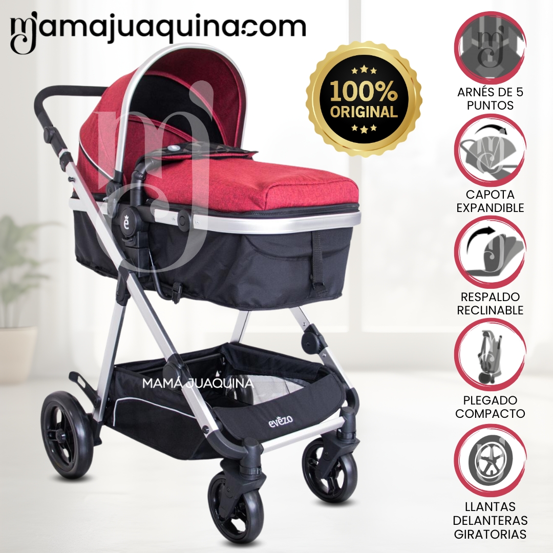 COCHE CUNA EBABY GRAND IBIZA VINO MOISÉS LUJO - 4