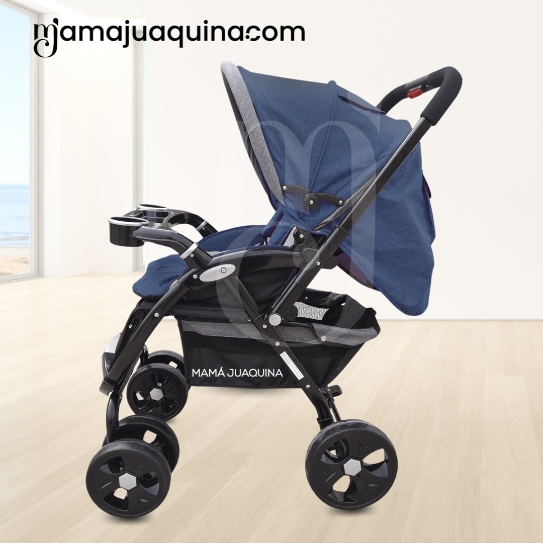 COCHE CUNA EBABY AMBANI AZUL LUJO EDICIÓN LIMITADA - 5
