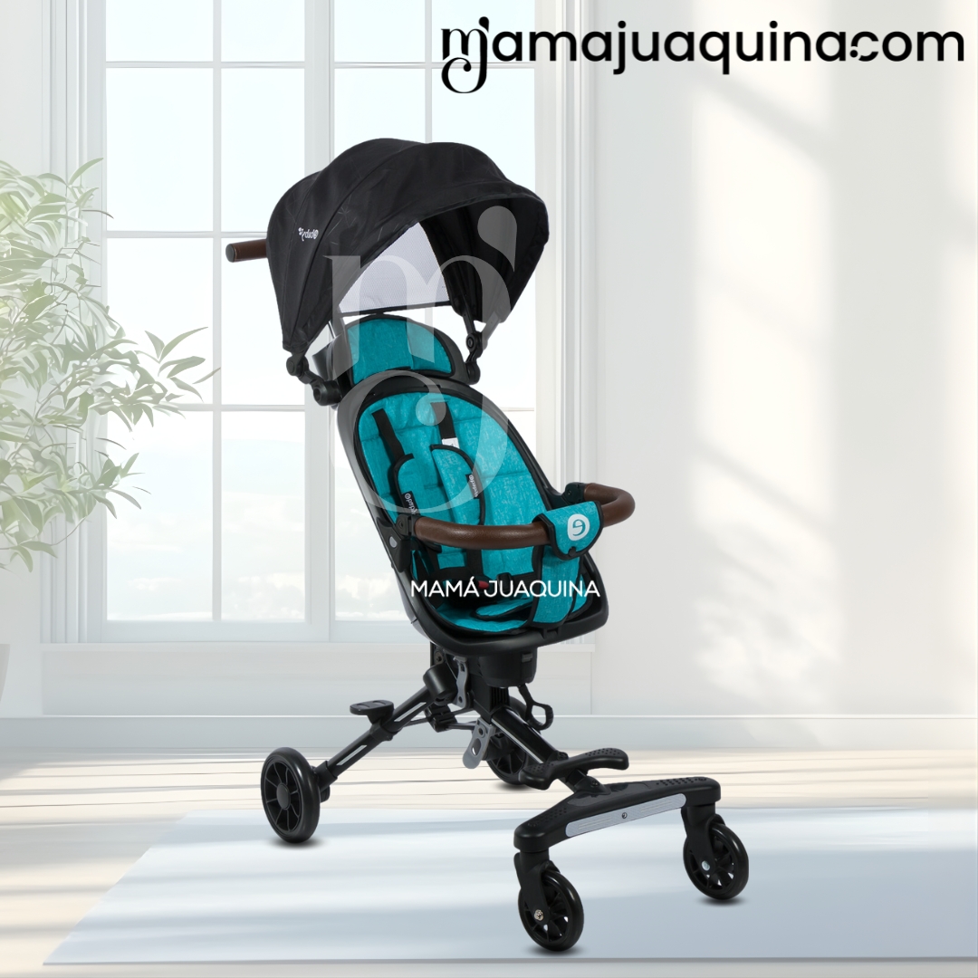 COCHE PASEO EBABY EASY RIDE VERDE PLEGABLE EDICIÓN LIMITADA - 4