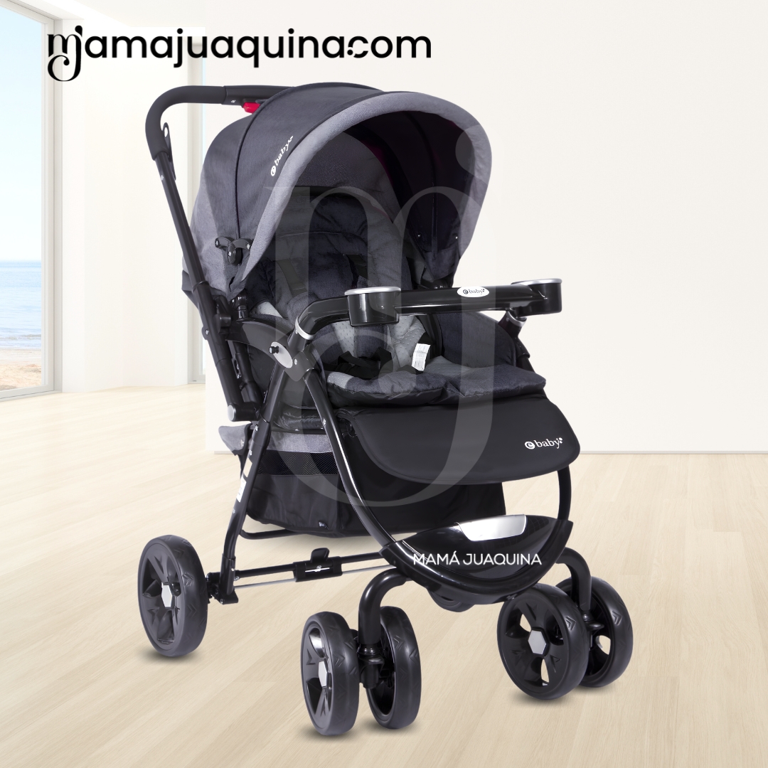 COCHE CUNA EBABY AMBANI GRIS LUJO EDICIÓN LIMITADA - 4