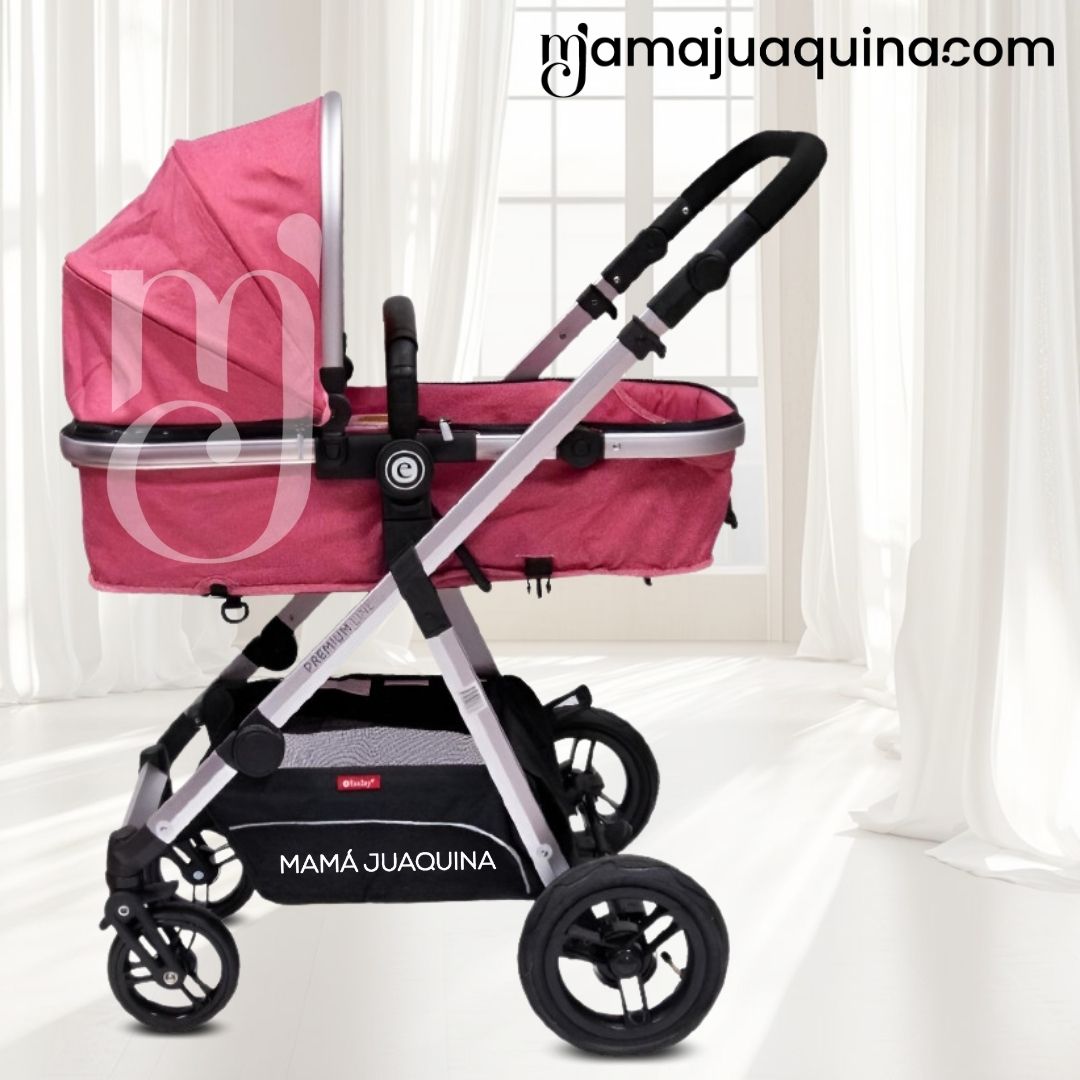 COCHE CUNA EBABY ADISSON ROSADO MOISÉS LUJO EDICIÓN LIMITADA - 4