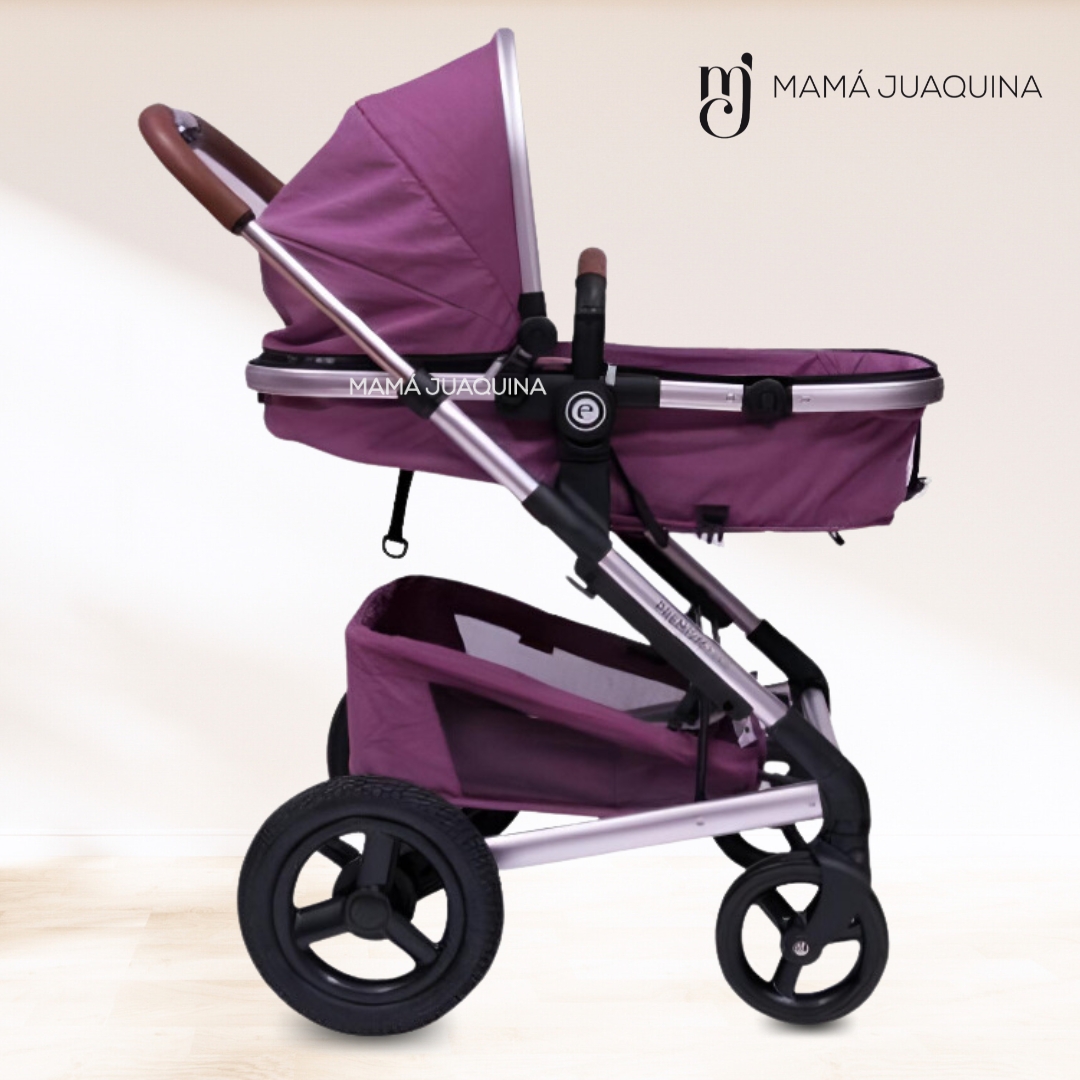 COCHE CUNA EBABY PRAIA EDICIÓN LIMITADA MORADO - 4