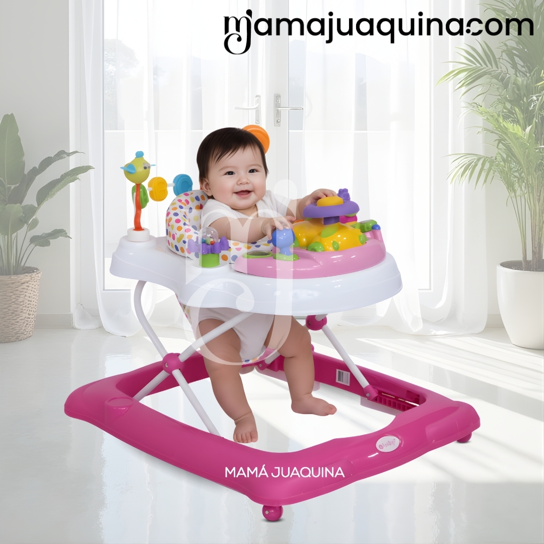 ANDADOR EBABY VIZANI CON BANDEJA INTERACTIVA ROSADO - 4