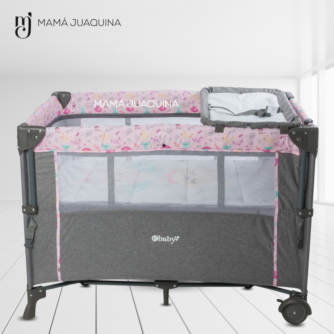 CUNA EBABY MAYER ALUMINIO ROSADO DE LUJO EDICIÓN LIMITADA - 4