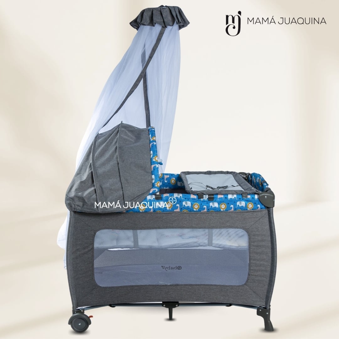 CUNA CORRAL EBABY KENDALL AZUL LUJO EDICIÓN LIMITADA - 4