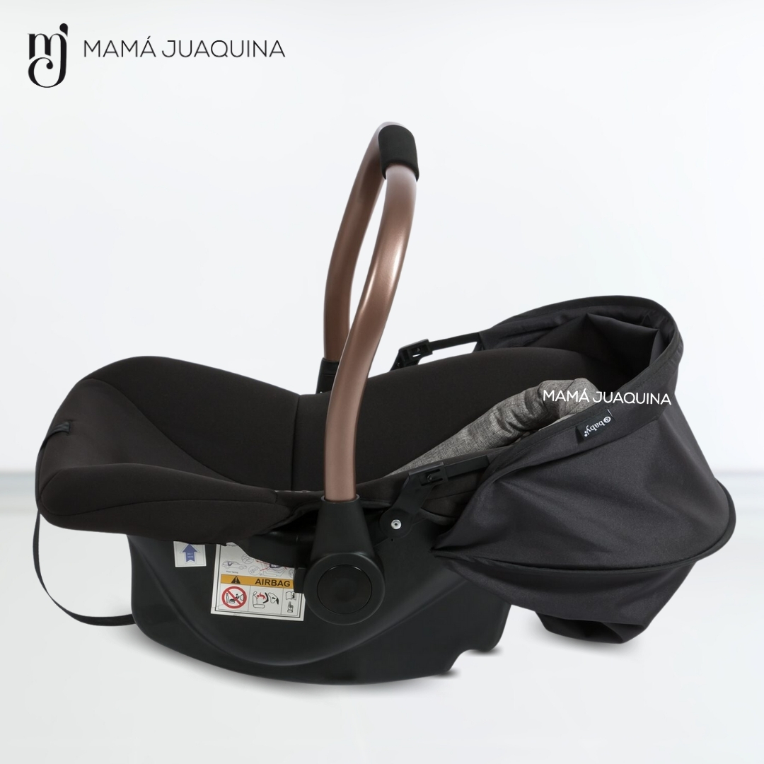 PORTABEBÉ DE LUJO EBABY NODAL GRIS EDICIÓN LIMITADA - 5