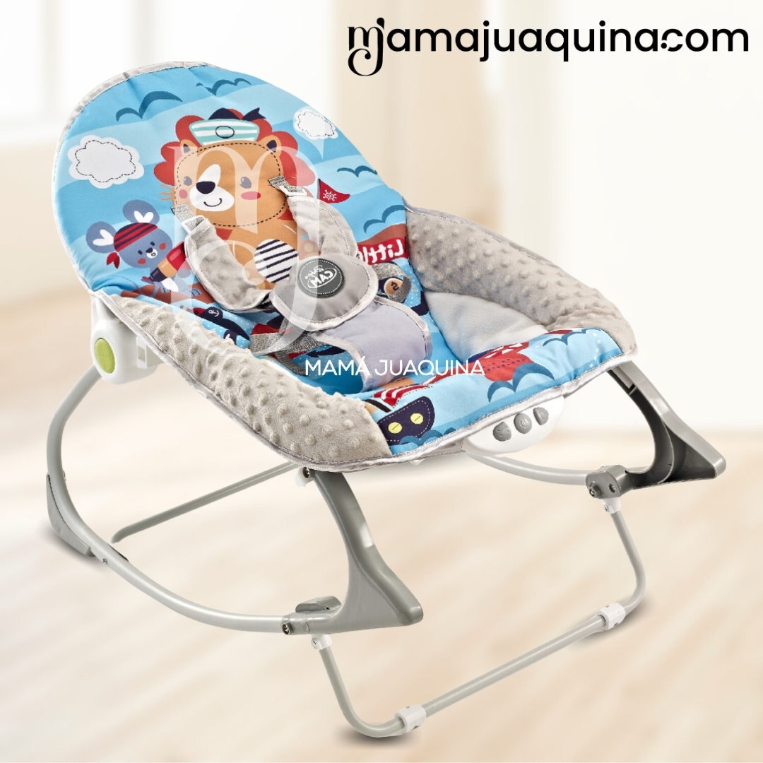 SILLA MECEDORA BABY CAM NARAN CON JUGUETES DIDÁCTICOS CELESTE - 4