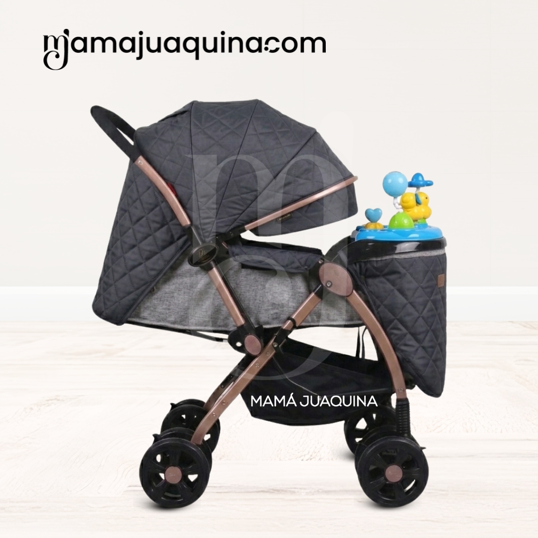 COCHE CUNA BABY SUMMER DREAM NEGRO MUSICAL LUJO - 6