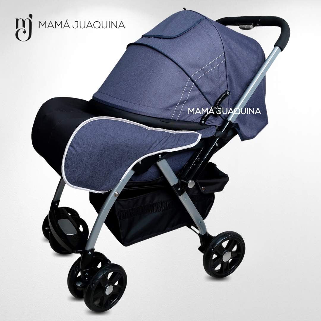 COCHE CUNA BABY KENDRIC AZUL LUJO EDICICÓN LIMITADA - 4