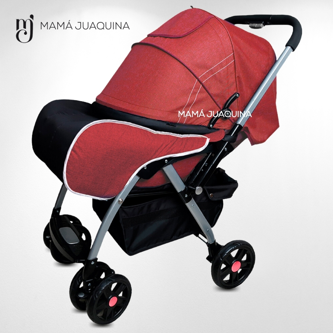 COCHE CUNA BABY KENDRIC ROJO LUJO EDICICÓN LIMITADA - 4