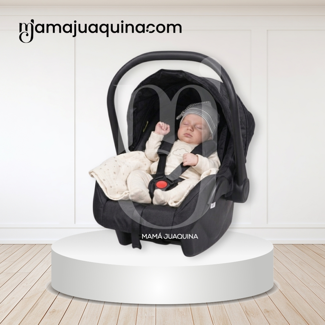 COCHE CUNA BABY LIETTI GOLD NEGRO MOISÉS 4 EN 1 CON PORTABEBÉ - 5
