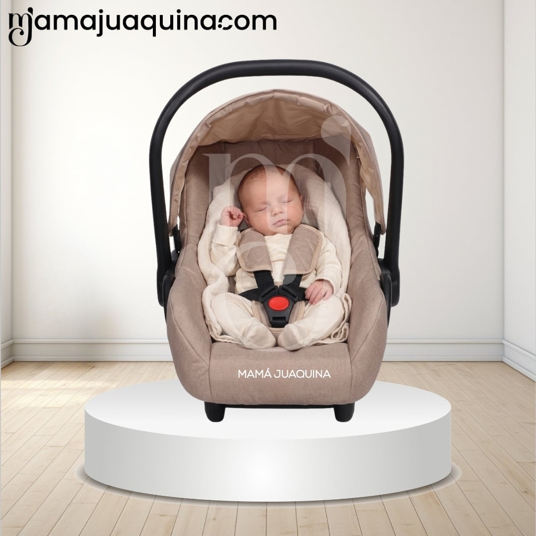 COCHE CUNA BABY LIETTI BEIGE MOISÉS MINI 4 EN 1 CON PORTABEBÉ - 5