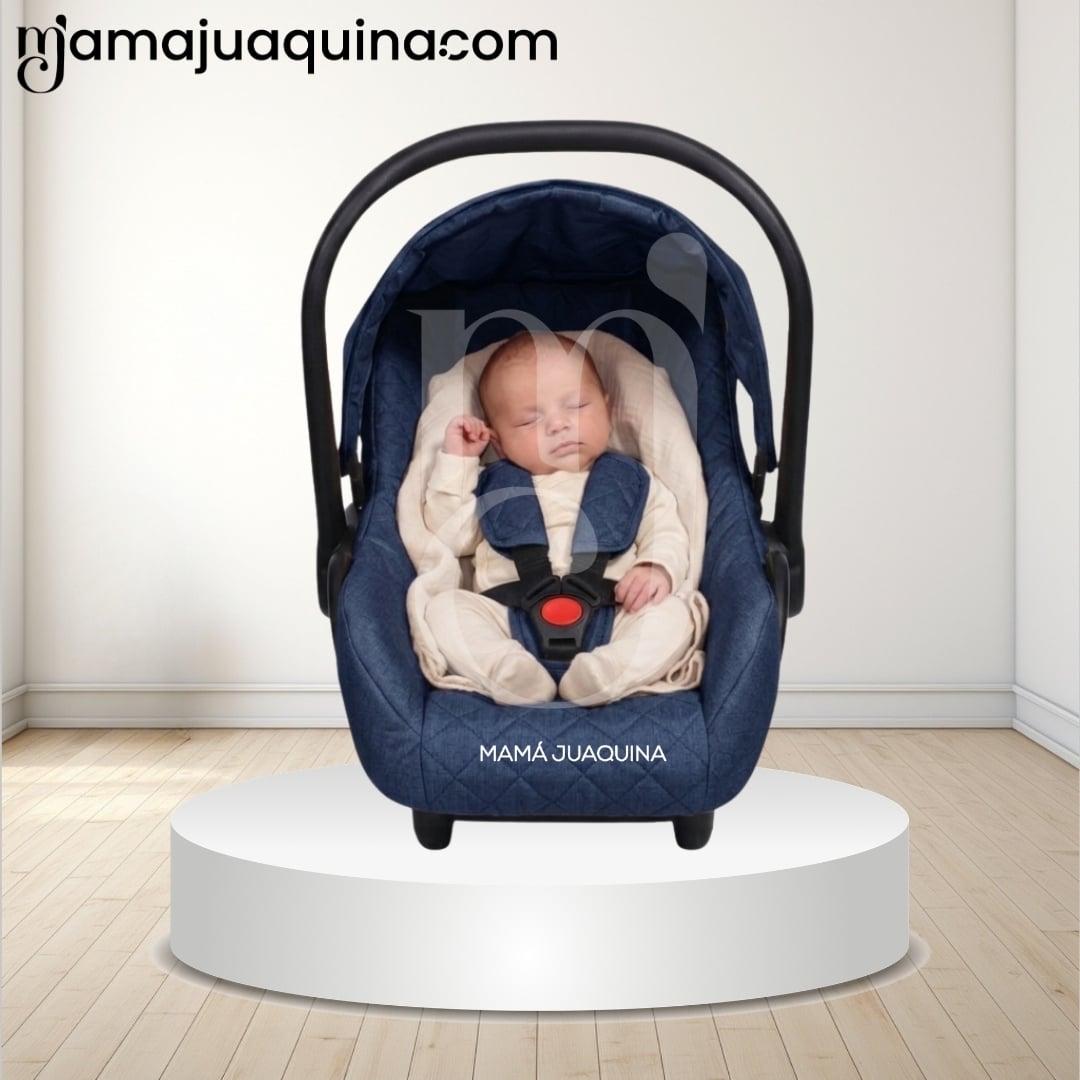 COCHE CUNA BABY LIETTI AZUL MOISÉS MINI 4 EN 1 CON PORTABEBÉ - 5