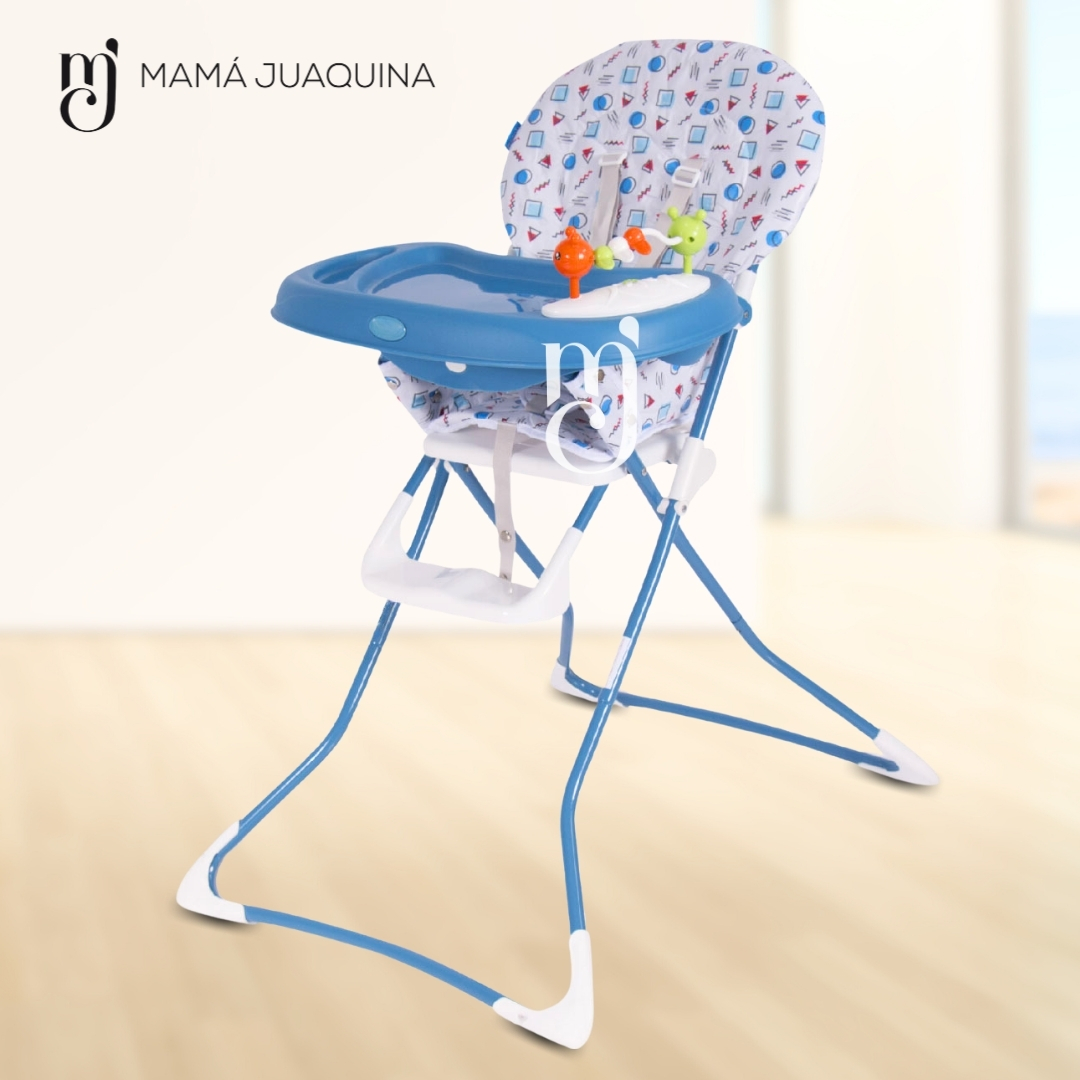 SILLA COMER BABY SICKY AZUL CON BANDEJA REMOVIBLE - 4