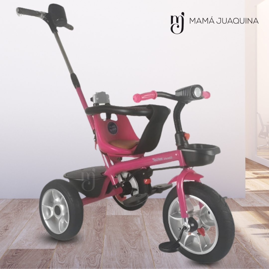 TRICICLO DOUX BEBE ROSE FUCSIA GUIADOR NIÑOS - 4