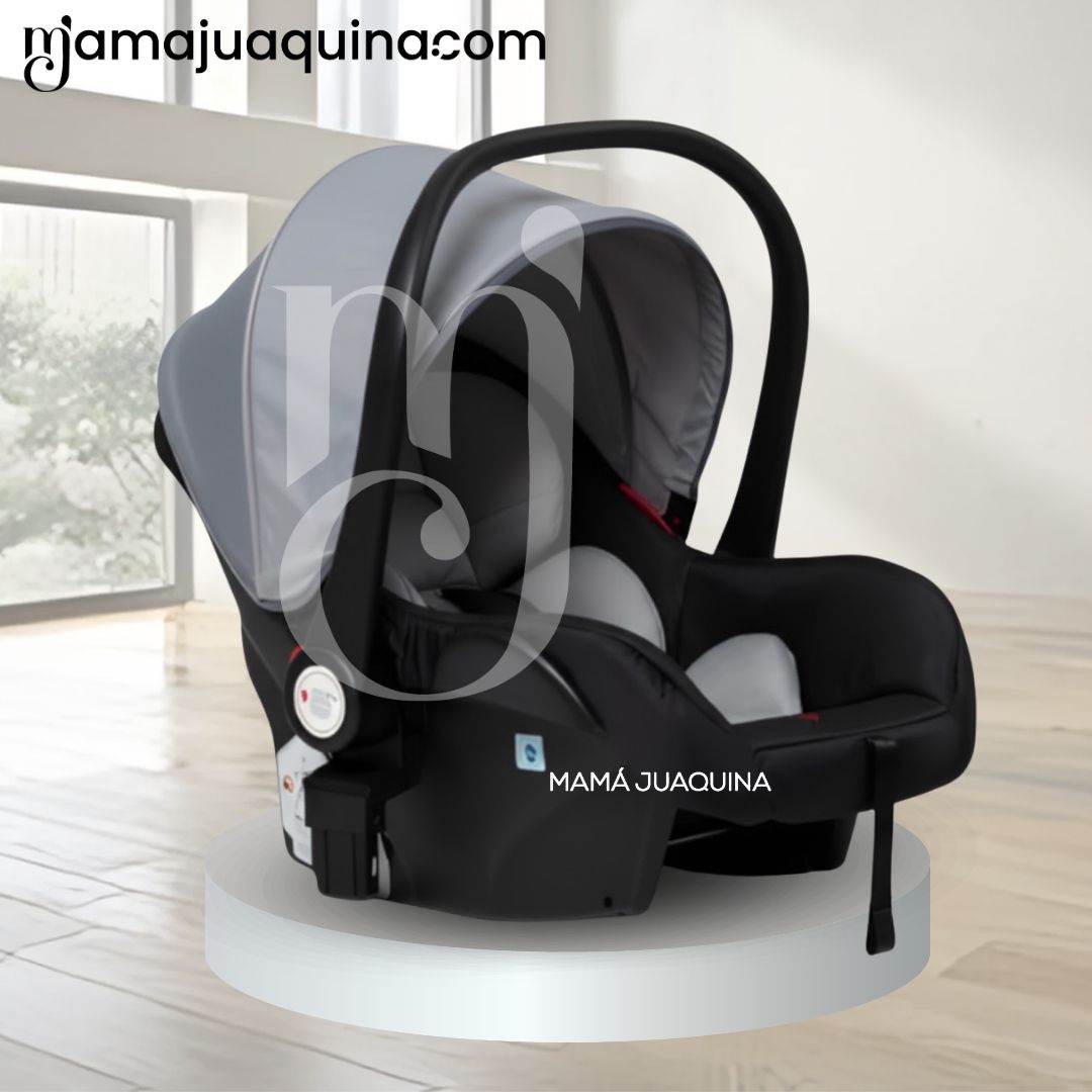 COCHE CUNA BABY JELANI GRIS MOISÉS LUJO 4 EN 1 CON PORTABEBE - 6