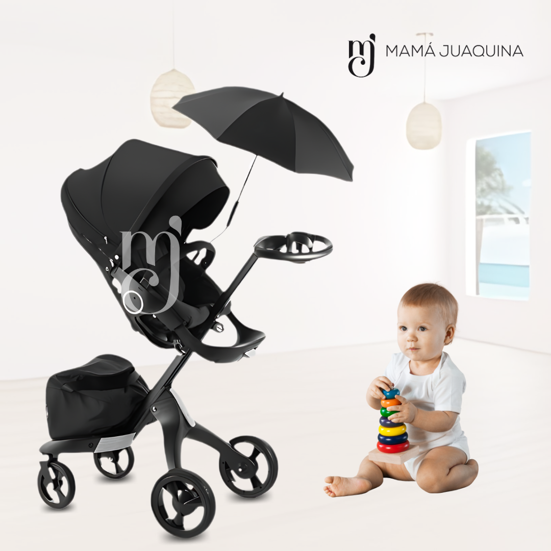 COCHE TRAVEL SYSTEM BABY CHASTAIN NEGRO MULTIFUNCIONAL 5 EN 1 EDICIÓN LIMITADA - 5