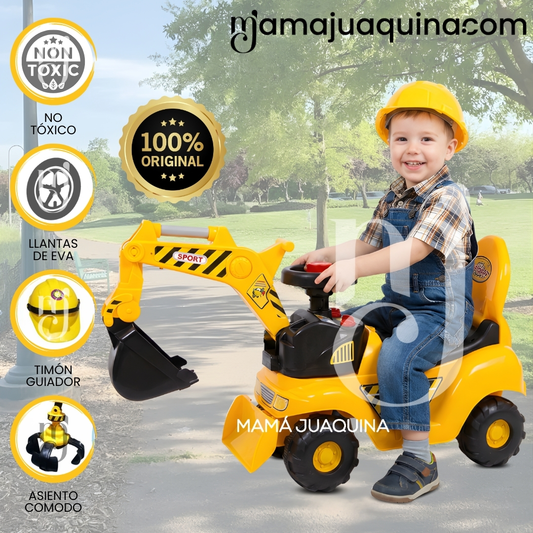 CORREPASILLO BABY NAMAKE AMARILLO DIDÁCTICO CON PALANCA EXCAVADORA - 1