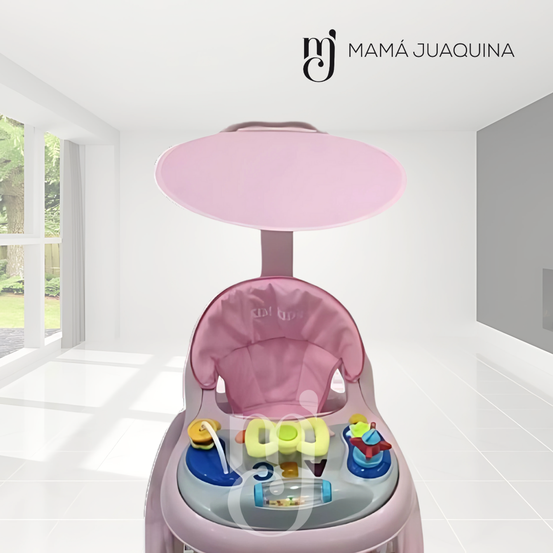 ANDADOR MUSICAL BABY CARAMELLE DIDÁCTICO ROSADO - 5