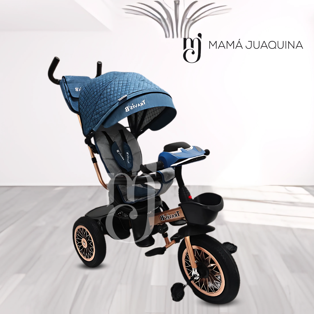 TRICICLO BABY ROLLER STAR AZUL CHAVITO MUSICAL - 5