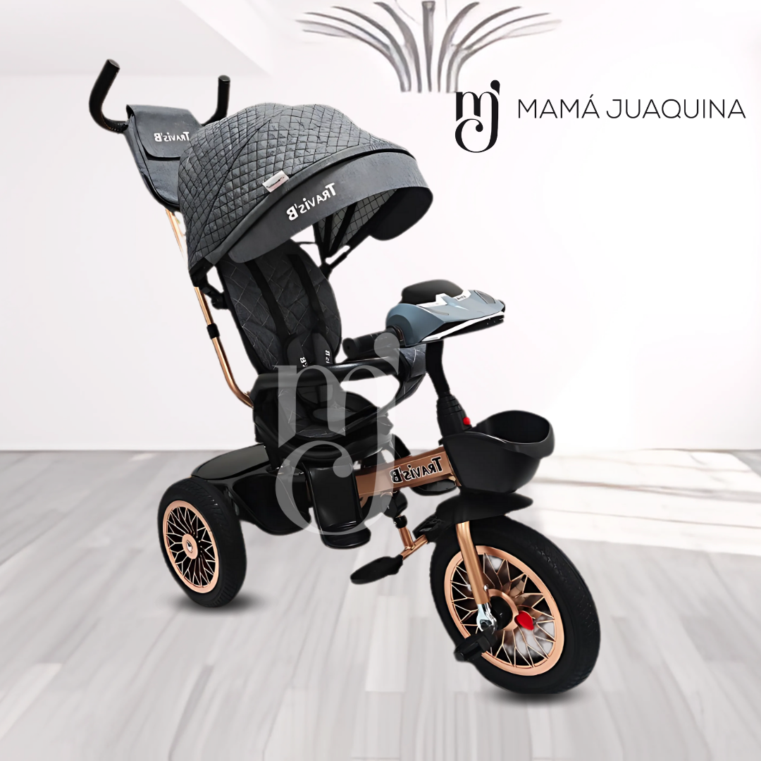 TRICICLO BABY ROLLER STAR GRIS CHAVITO MUSICAL - 5