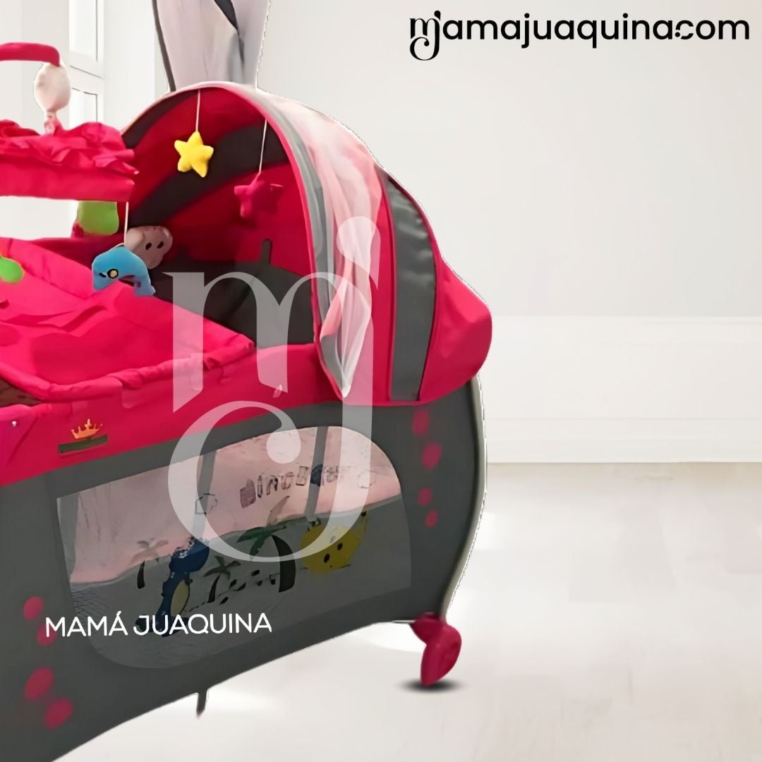 CUNA COLECHO BABY KINGDOM FUCSIA LUJO EDICIÓN LIMITADA - 4